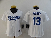 Women Dodgers 13 Max Muncy White 2020 Nike Cool Base Jersey,baseball caps,new era cap wholesale,wholesale hats